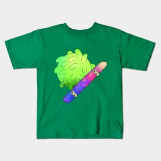 Manfred rips it up on the skateboard Kids T-Shirt